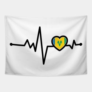 St Vincent and the Grenadines Heart Monitor Tapestry