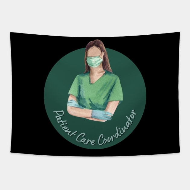 Patient Care Coordinator Medical Worker Tapestry by Mish-Mash