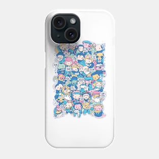 Doodle style artists puns characters Phone Case