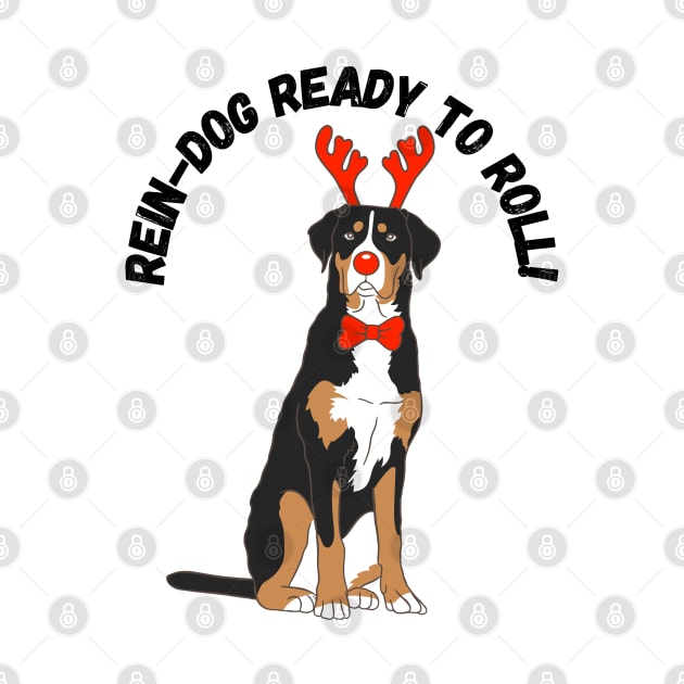 Rein-dog Ready to Roll! Christmas dog by Project Charlie