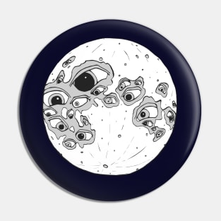 Full Moon Crater Eyes Pin