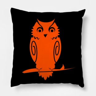 Orange owl halloween Pillow