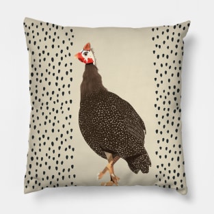 Guinea Fowl Polka Dots Pillow