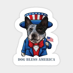 Australian Cattle Dog Dog Bless America Magnet