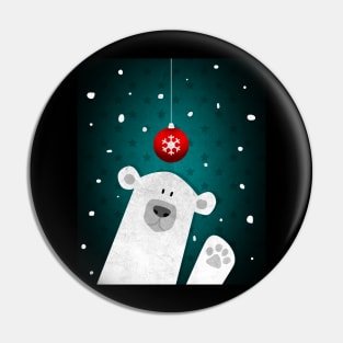 A Polar Bear Christmas Pin