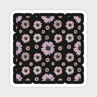 Retro daisy flowers pattern design Magnet