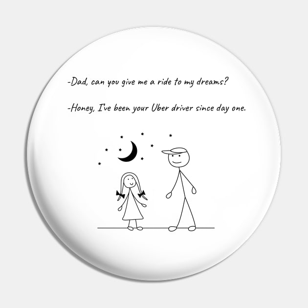 Stickman Family T-Shirt Dad Dream Uber Driver Tee Pin by Teesagor