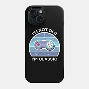 I'm not old, I'm Classic | Game Controller | Retro Hardware | Vintage Sunset | '80s '90s Video Gaming Phone Case