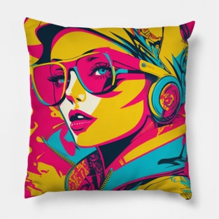 Pop Art Palette - Exploring Colors that Defined an Era Pillow