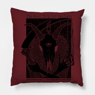 Last Exit Goat Skull Scythe Pillow