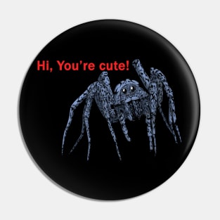 Cute spider "Hi!" Pin