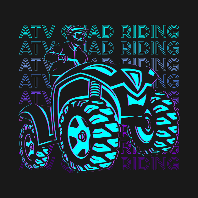 Atv Quad Riding Atv Quad Bike Retro ATV Quad Riding Gift by Alex21