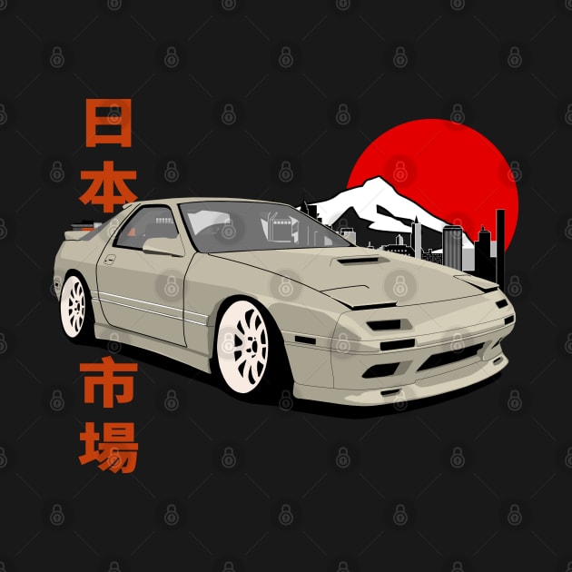 Mazda RX-7 FC Retro Japanese Car by Rebellion Store