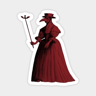 Lady Plague Doctor (red) Magnet