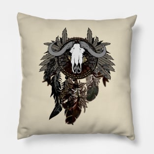 Dreamcatcher with Bull Skull Pillow