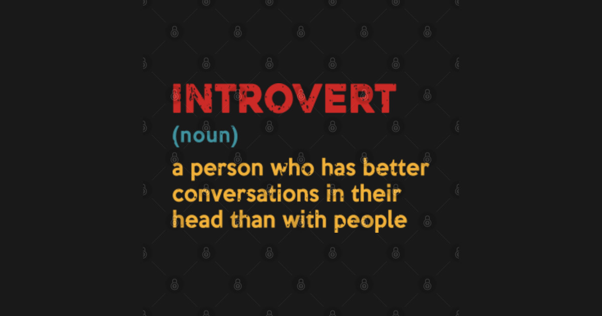 Introvert Noun | Red Color - Introvert - T-Shirt | TeePublic
