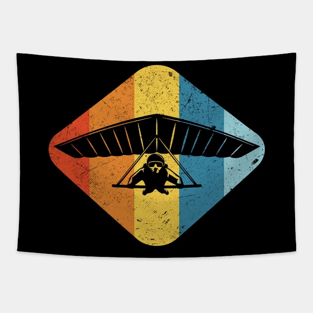 Hang Glider Hang Gliding Retro Tapestry by Foxxy Merch