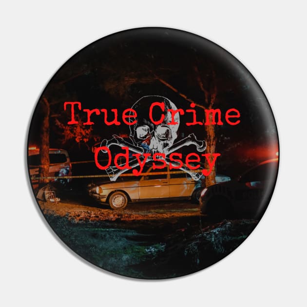 True Crime Odyssey Podcast - Crime Scene Logo Pin by Paranormal World Productions Studio