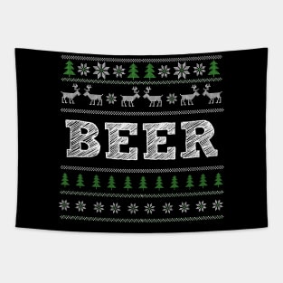Christmas Ugly Sweater tshirt, Beer tshirt Christmas Gift Tapestry
