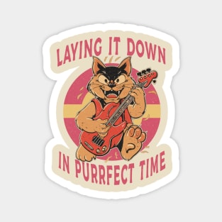 Laying it Down in Purr-fect Time Magnet