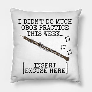 I Didn't Do Much Oboe Practice, Oboist Woodwind Musician Pillow