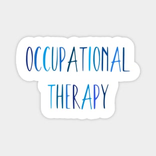 Blue Occupational Therapy text Magnet