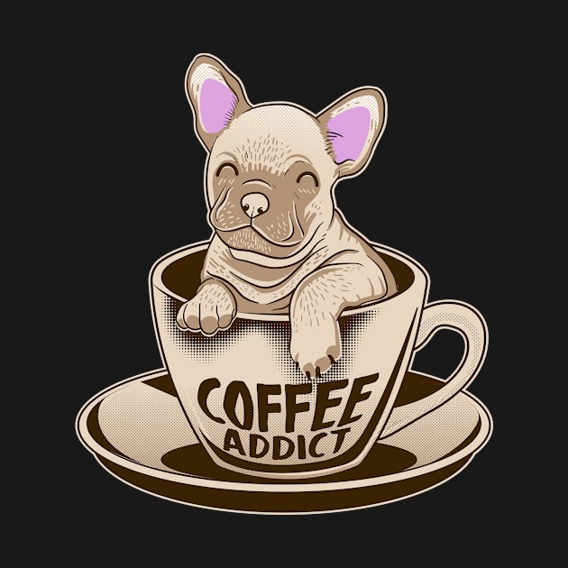 Puppy and Coffee Addict by pujartwork