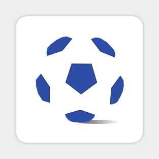 Football image in dazzling blue and white space Magnet