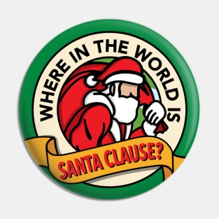 Where in the World is Santa Clause? (Green) Pin