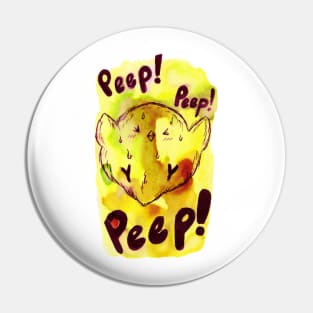 Peep! Peep! Chick Watercolor Pin