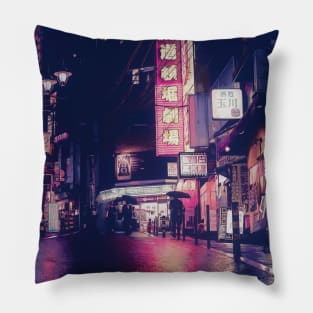 Tokyo Streets #2 (Anime Style) Pillow