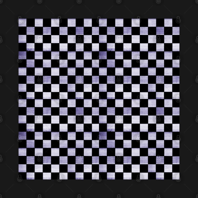 Black and Purple Checkered Wood Pattern by Lucy