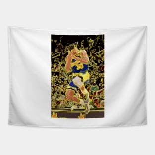 Stephen Curry Night Night Burst Tapestry