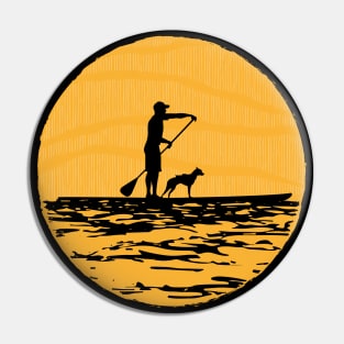 SUP Dog? yellow Pin