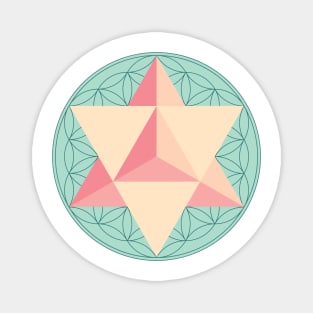 Merkaba with Flower of Life Magnet