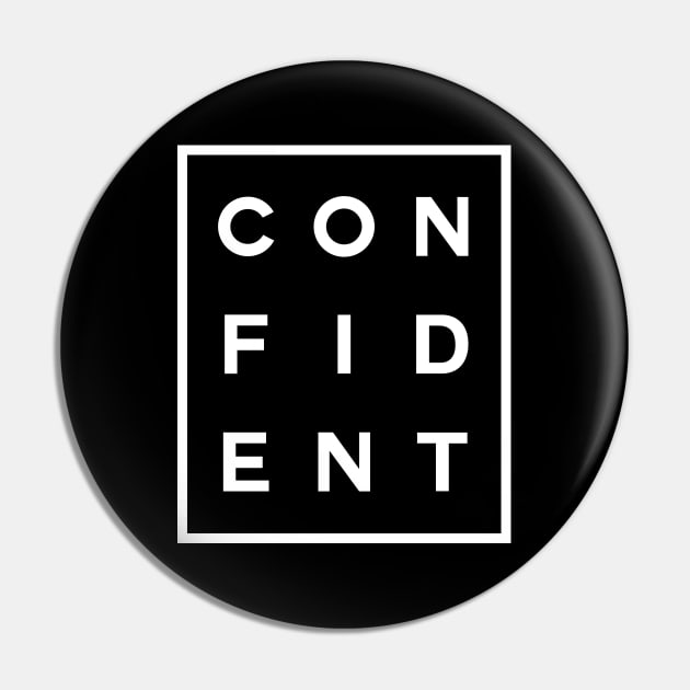 Confident Boxed (White) Pin by inotyler