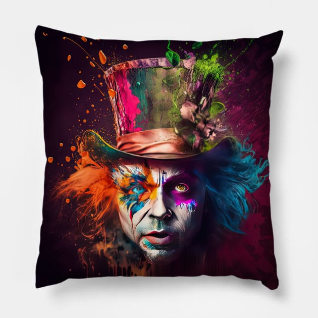 The Mad Hatter Pillow by Neurotic