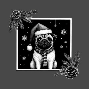 Gothic Christmas Pug T-Shirt