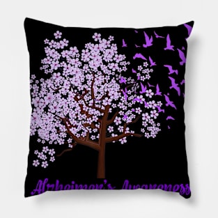 TREE BIRDS ALZHEIMERS ALZHEIMER AWARENESS Gift Pillow