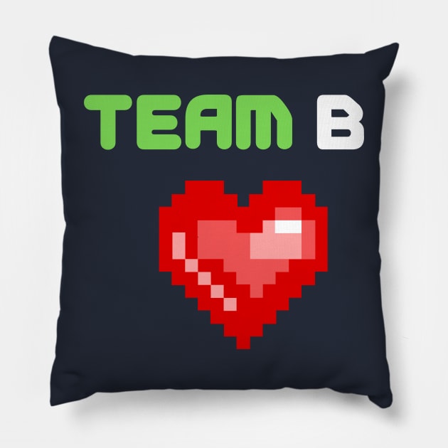 Team B Pillow by FASHION GRAVEYARD