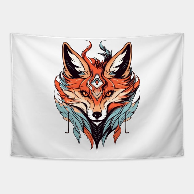 Neo Traditional Fox Tapestry by FluffigerSchuh