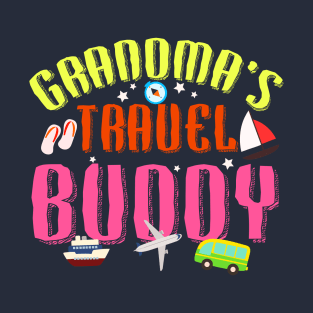 Grandma's Travel Buddy Traveling Adventure T shirt T-Shirt