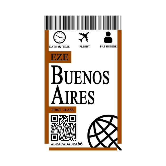 buenos aires flight ticket boarding pass by 