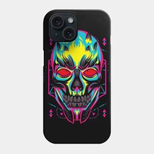 skull head popart Phone Case