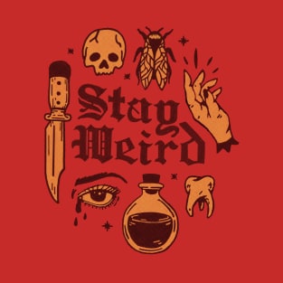 Stay Weird Mauve Ladies T-Shirt