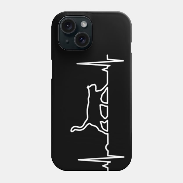 Heartbeat Cat Phone Case by Emma Creation