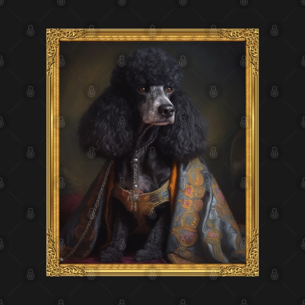 Black Poodle - French Prince  (Framed) by HUH? Designs