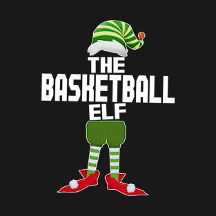 Basketball Elf Matching Family Group Christmas Party Pajama T-Shirt