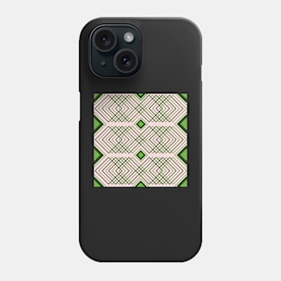 Square pattern in green Phone Case