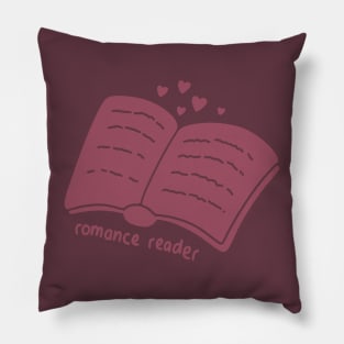 Romance reader red pink/purple simple design with hearts for readers Pillow